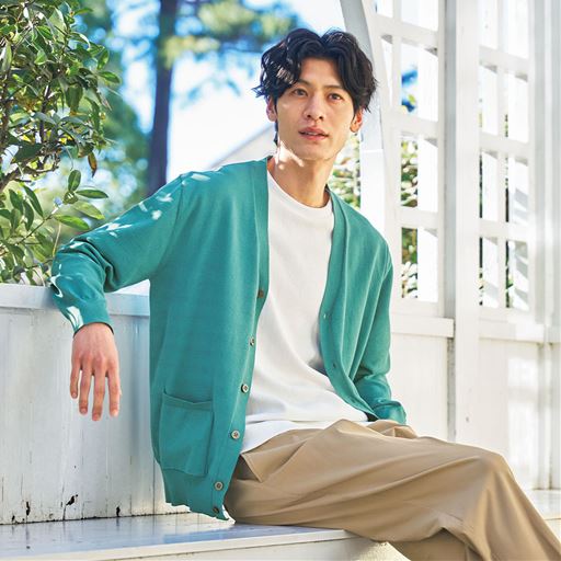 接触冷感・ドライ・ニットカーディガン