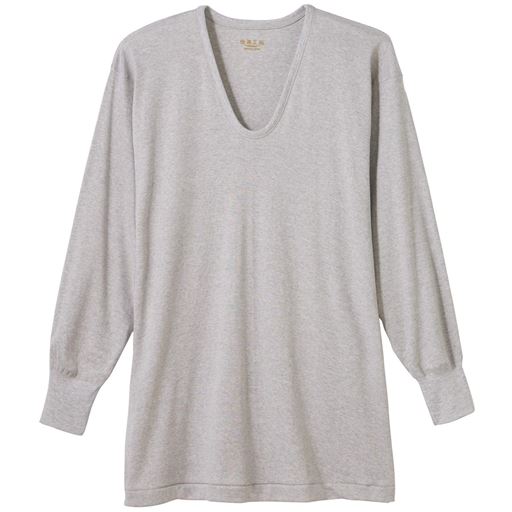 快適工房 長袖U首シャツ