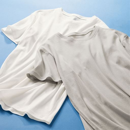 綿100%快適機能の半袖クルーネックインナー(スマートドライ&reg;)