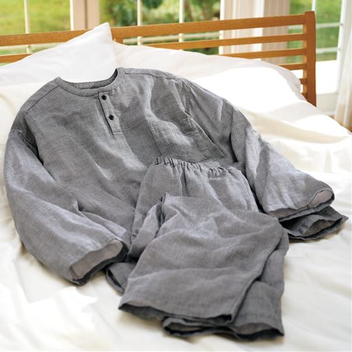 綿混ダブルガーゼパジャマ(男女兼用)