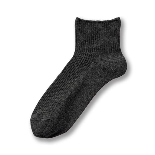 同色2足組 男の履き口ゆったりショートソックス/抗菌防臭 日本製