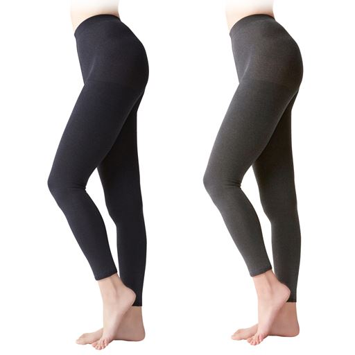 見落としがちな足元のUV対策に。さらさらレギンスで足元快適。<br>(左から)ブラックとグレーの2色組です。