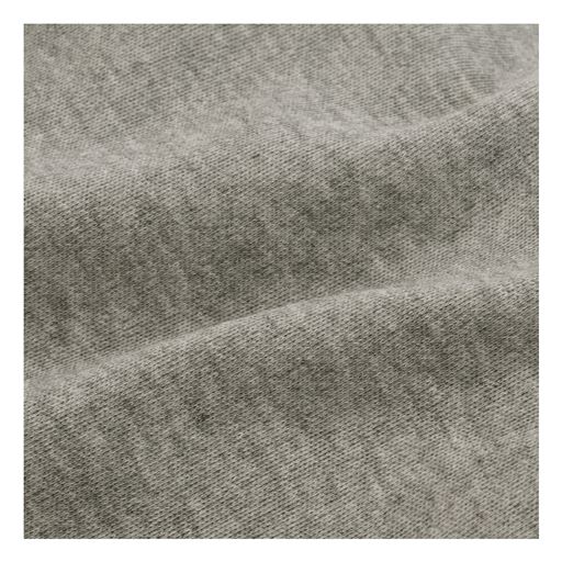 生地拡大 杢グレー<br>綿100%の身生地で、肌触りがよく吸汗性にも優れています。