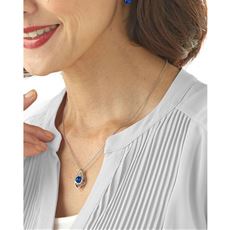 ニッケルフリーペンダント ブルーアンバー