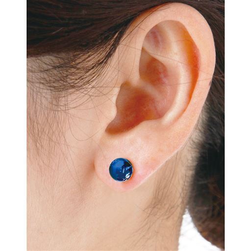 チタンピアス ブルーアンバー
