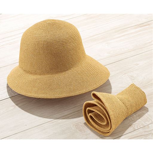 通気性がよく洗える麻混ハット つば先ワイヤー入りでアレンジ自在