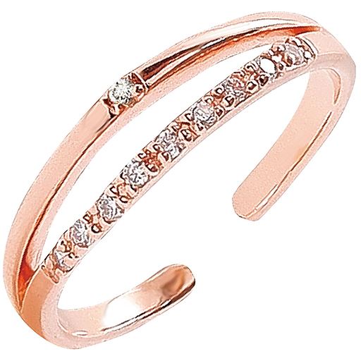 甲丸リングとエタニティリングを重ね着けしたような華やかさ。