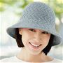 ブルーグレー<br>涼しい透かし編みで、UV対策もばっちり!