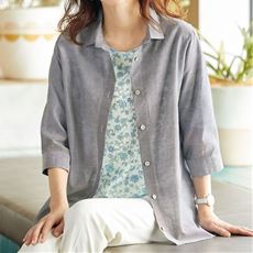 綿シルクブラウスジャケット