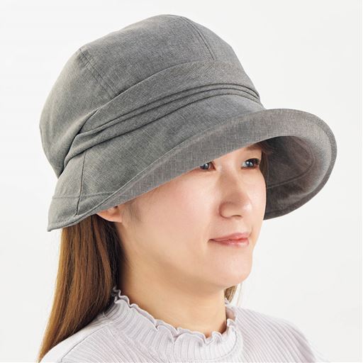 前つばを上げ下げOK! 日射し・視界を調節。