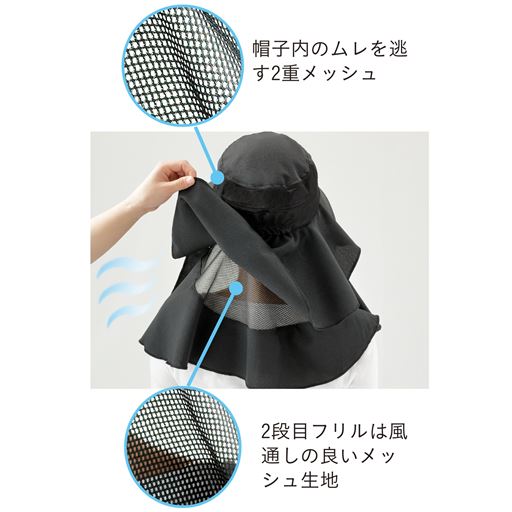 通気性良し!ムレにくい!快適構造のヒミツ <br>※イメージ
