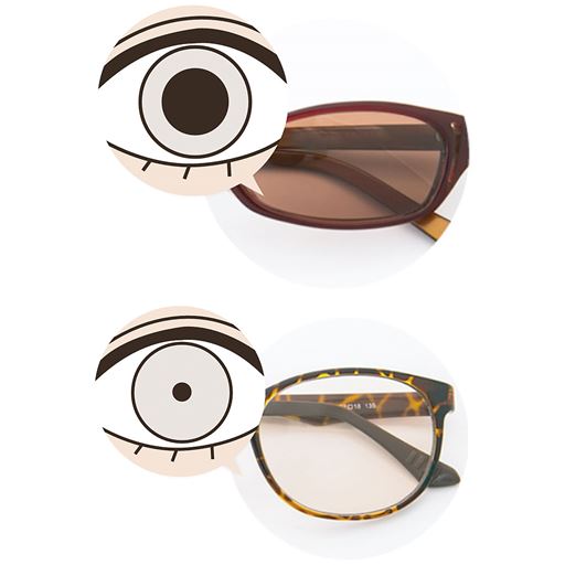 薄色レンズがおすすめ<br>※イメージ