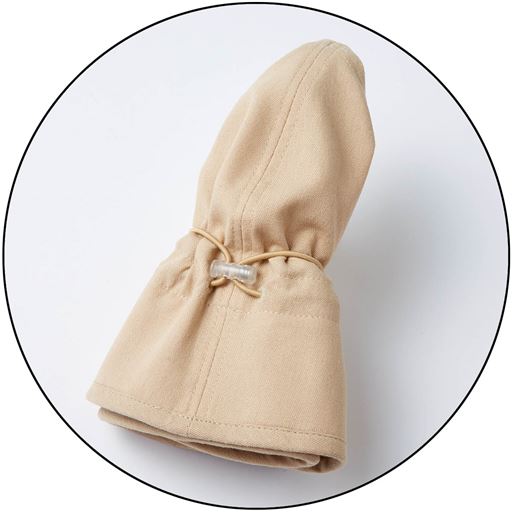 ゴムでまとめてコンパクトに