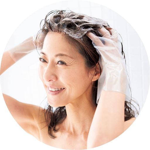 髪をいたわりながら白髪ケア<br>※使用イメージ