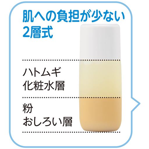 肌への負担が少ない2層式