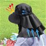 ブラック <br>風が通ってムレにくい!!大きなつばで横からの日差しもしっかりガード <br>※イメージ