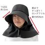 大きなつば&肩まですっぽり!