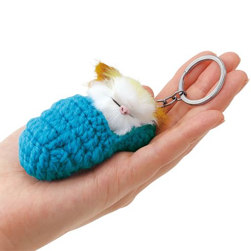 ブルー<br>手のひらサイズのキーホルダー
