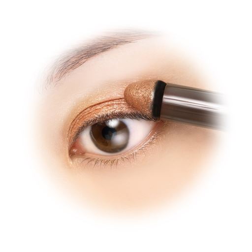 繊細なきらめきのアイシャドウ<br>※A(シャイニーブラウン)使用イメージ