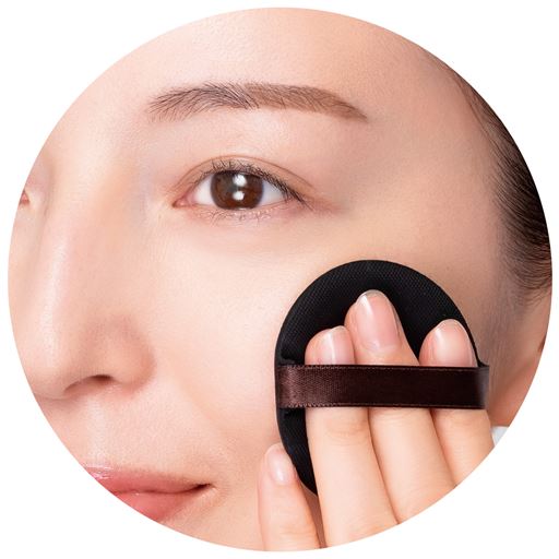 こすらずポンポン重ねても自然