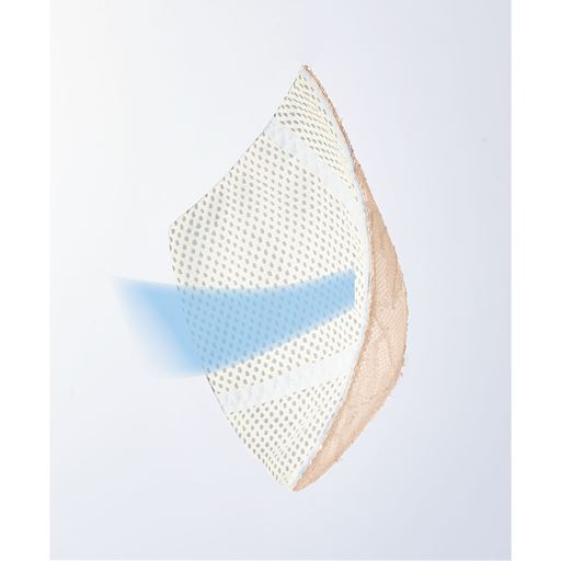 軽量薄手カップで風通しがいい!