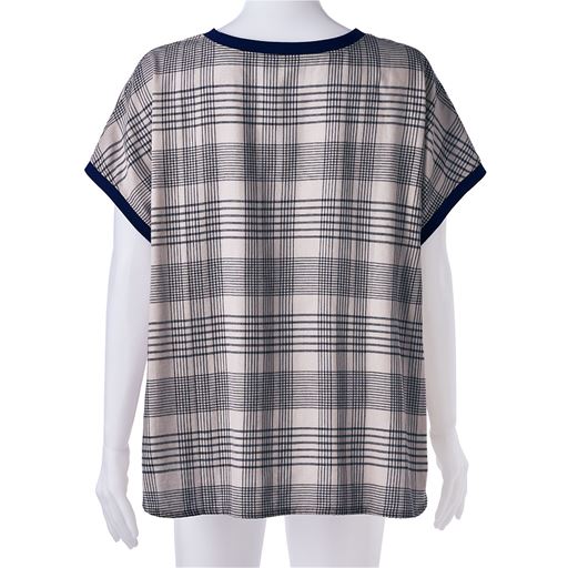 チェック(ベージュ×ネイビー) バックスタイル