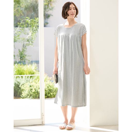 グレー(グレー×オフホワイトボーダー)