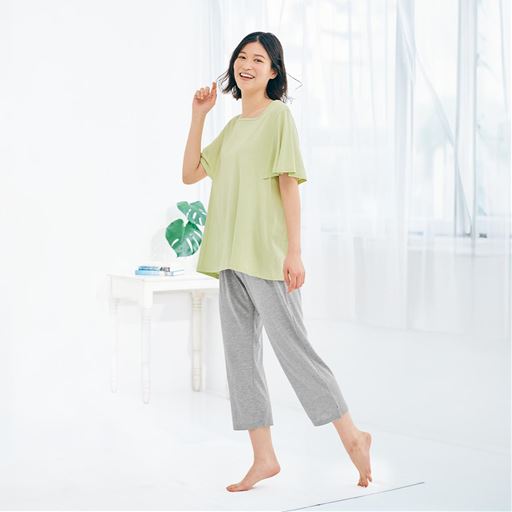 ペールライム(パンツ:杢グレー)