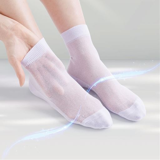 通気性よくムレにくいメッシュの靴下。口コミ高評価いただきました(★4.47)