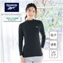 汗をかいても快適!紫外線対策もできるハイネック長袖Tシャツ。 ブラック着用例