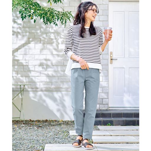 ブルーグレー コーディネート例