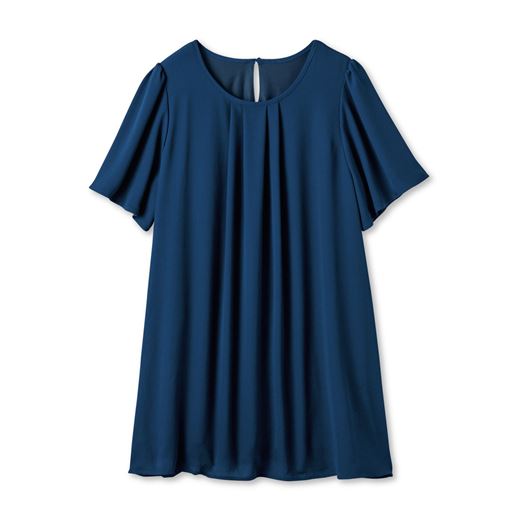 ネイビー ヒップが隠れる チュニック丈