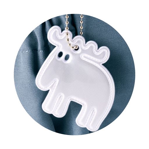 かわいいエルクのリフレクトチャーム付き