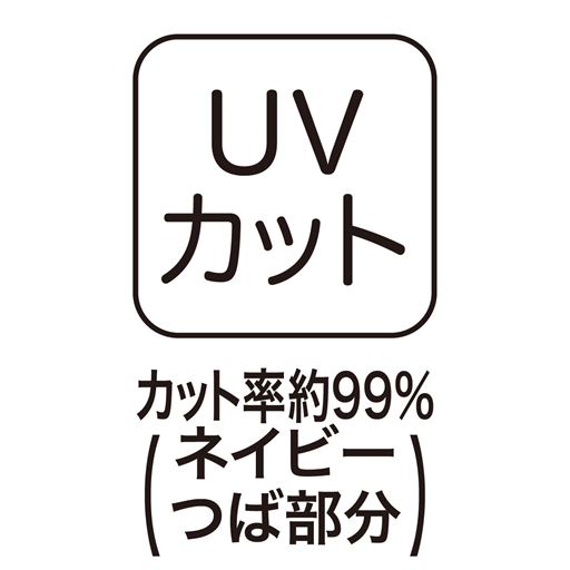 UVカット カット率約99%(ネイビーつば部分)