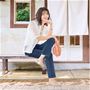 吸汗速乾素材で汗をかいてもさらっと爽快、洗濯後も乾きやすい!伸びやかで心地いい快適パンツで、この夏、涼を感じてみませんか。ウォッシュブルーコーディネート例