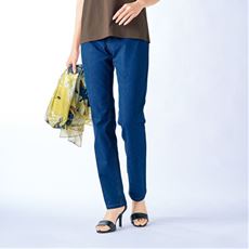 接触冷感デニムストレートパンツ(UVカット・接触冷感・吸汗速乾・洗濯機OK)