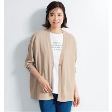 後ろ切替ニットカーディガン