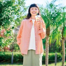 UVケア綿混レギュラーシャツ(UVカット・洗濯機OK・洗濯後シワになりにくい)