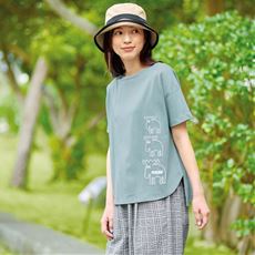 3匹エルクの刺しゅうTシャツ(moz)