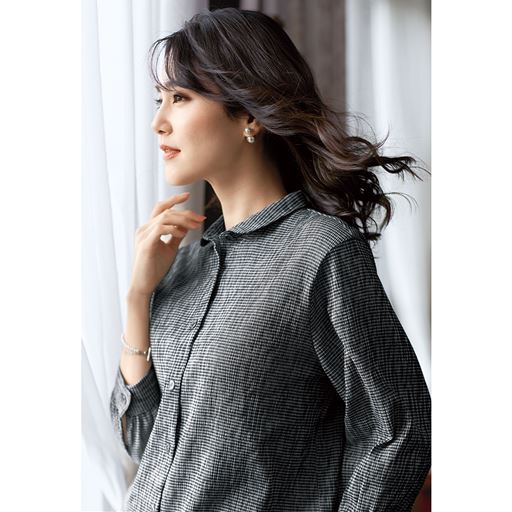 高島ちぢみ チュニックシャツ