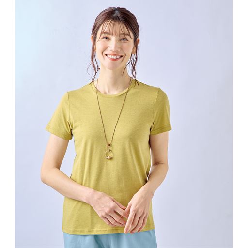 シンプルクルーネックTシャツ(半袖)(洗濯機OK)
