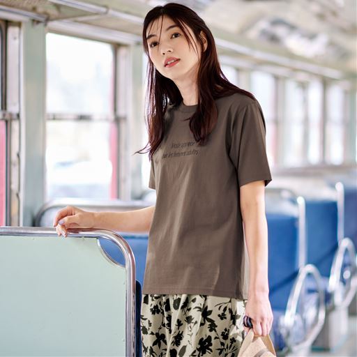 綿100%ロゴTシャツ(綿100%・接触冷感・洗濯機OK)