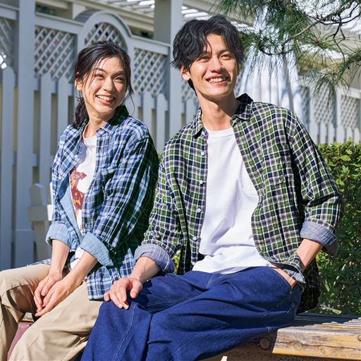 ネイビー系 グリーン系 コーディネート例