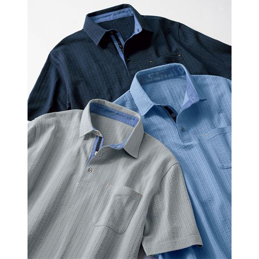 ネイビー ライトグレー サックス サイズ M～5L