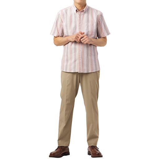 ベージュ<br>体型別モデルAさん(177cm)<br>Lサイズ股下76cm