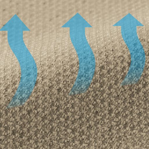 細かな凸凹で風合いのある変わり織りドビー素材。(吸汗速乾)