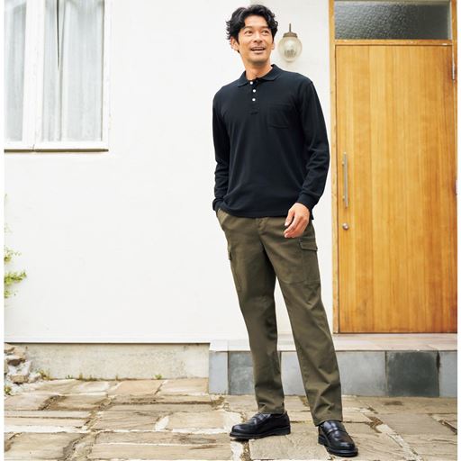 カーキ系 コーディネート例