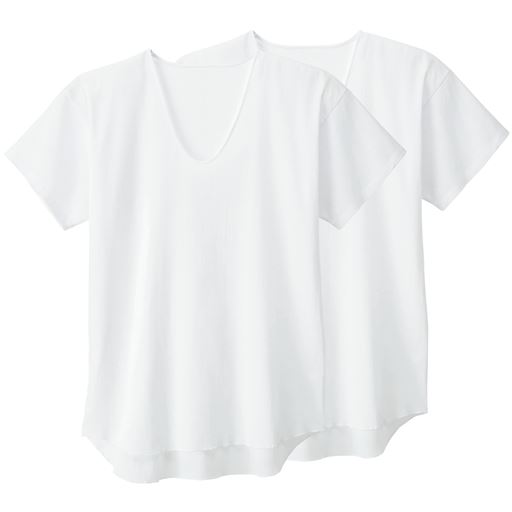 ホワイト 2枚組<br>肌にさらさらクセになる心地よさ