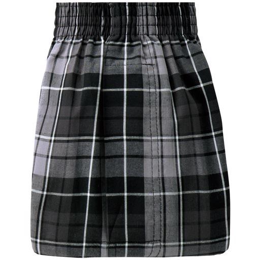 B(色・柄違い3枚組)ブラック系(チェック柄)