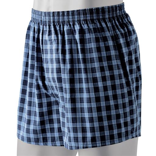 A(色・柄違い3枚組)ネイビー系(チェック柄)